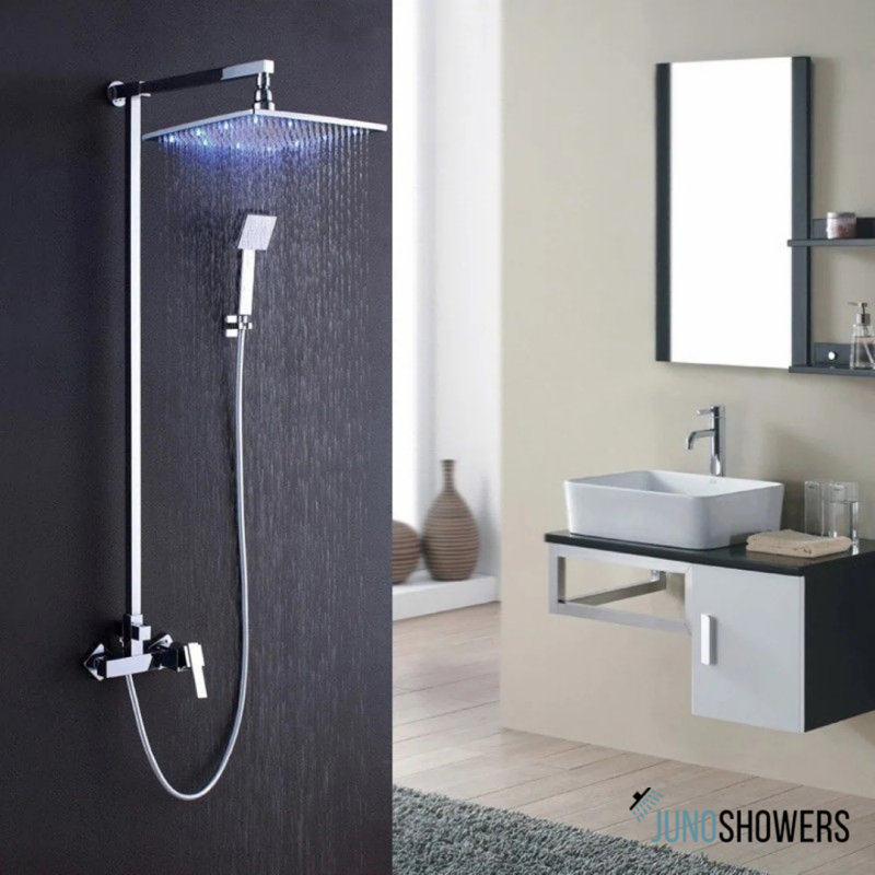 Valve de douche thermostatique avec technologie anti-brûlure et finition brossée résistante à la corrosion