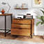 Commode 3 tiroirs avec pieds de support en métal et ensemble anti-basculement pour cerisier de chambre