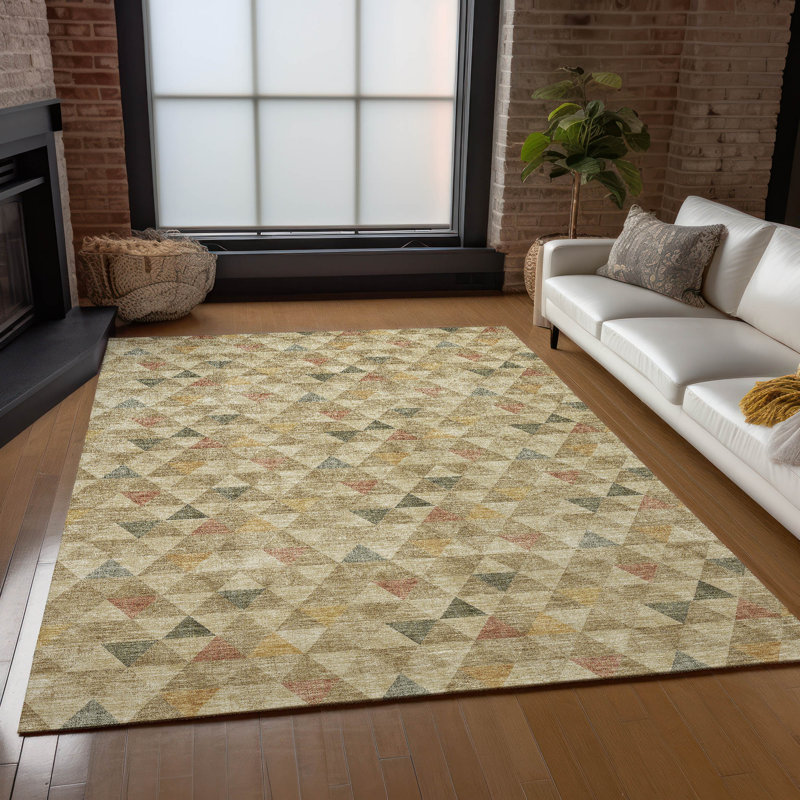 Itzayana Geometric Indoor / Outdoor Rug, Rectangle 3' x 5'