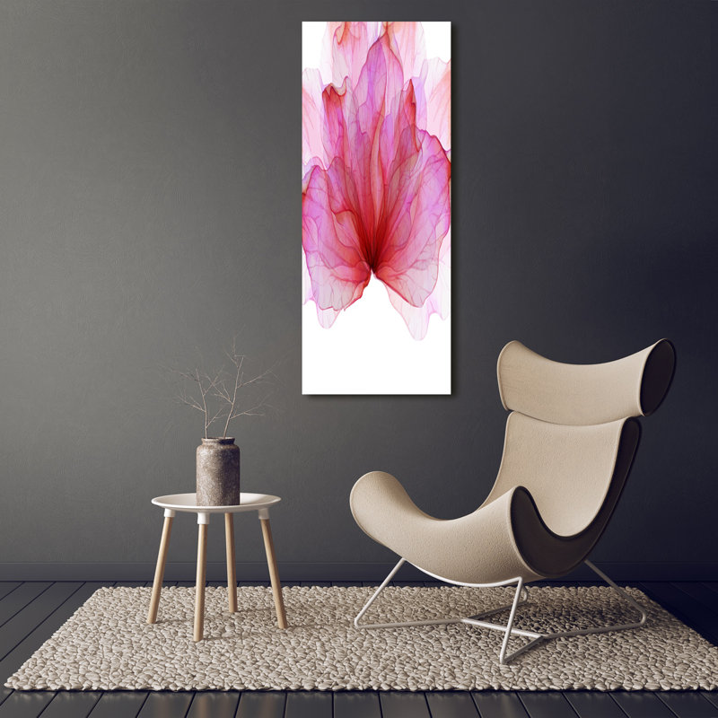 Pink flower 1 Piece Wrapped Canvas Wall Art