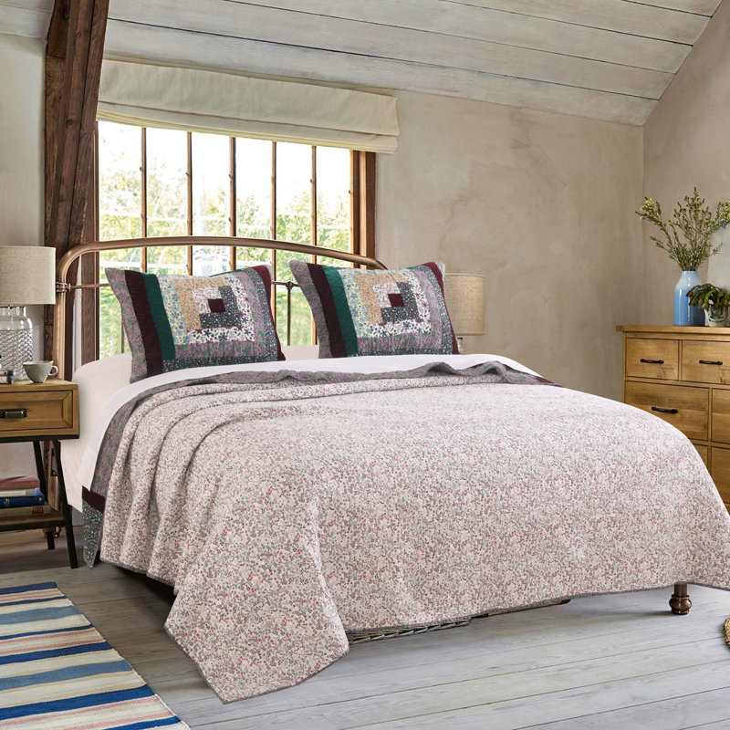 Weldon Cotton Blend Patchwork Quilt, Twin/Twin XL Quilt + 1 Sham