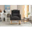 Chaise berçante en tissu Teddy avec pieds en bois paquet-1168145328