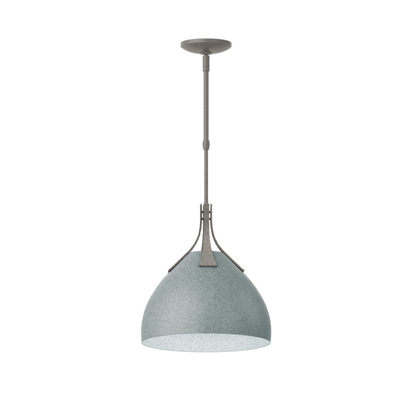 Summit 1 - Light Single Dome Pendant, Vintage Platinum, Natural Iron