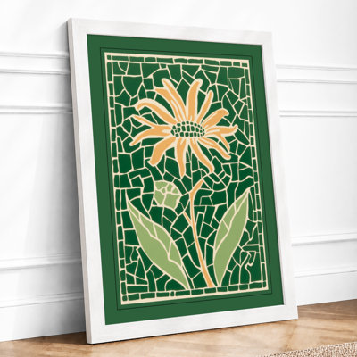 Mosaic Flower Art Deco - Framed Print