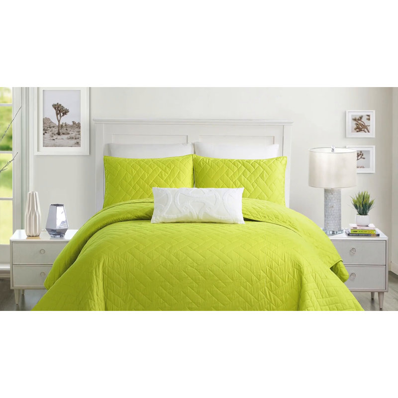 Pink Full Cotton Minimalist Duvet Coverlet Set