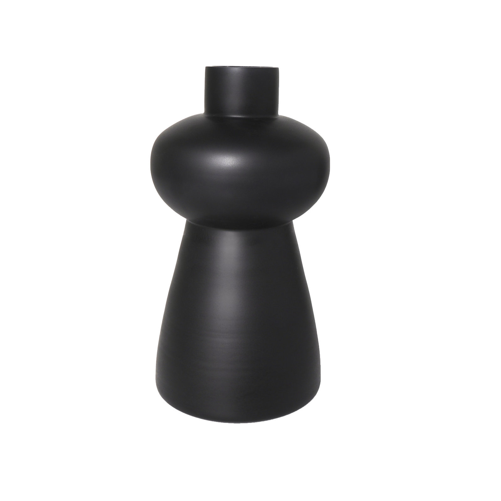 Mable 2-Piece Set Glass Table Vase, Black