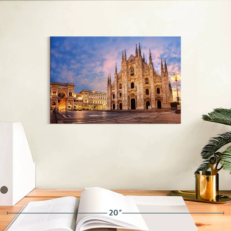 Cathédrale de Milan emblématique de Kavia, H 8 po x l 12 po