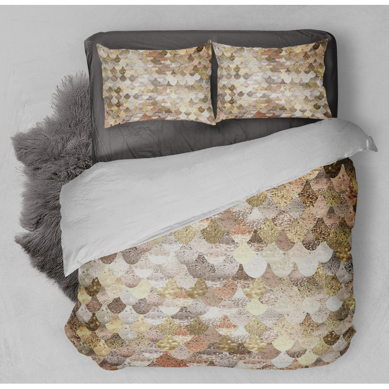 Polyester Geometric Shapes Duvet Cover, Twin Duvet Cover + 1 Standard Pillowcase