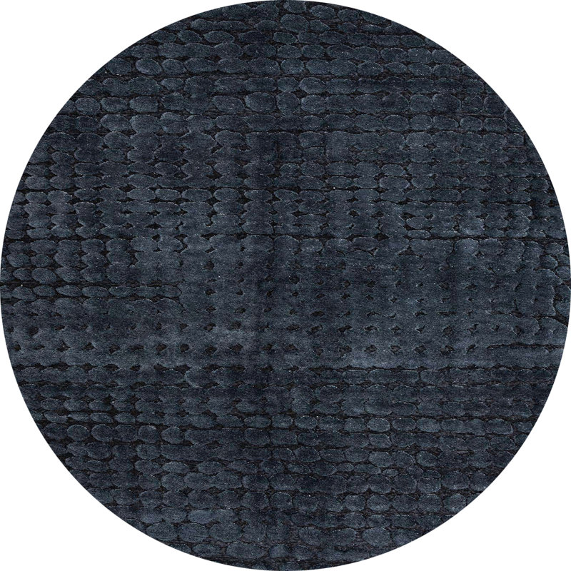Tapis abstrait 411 moderne, Rond 8 pi