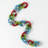 60" Christmas Blue Green Red Link Garland, Multicolor