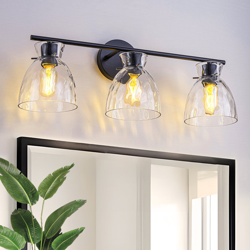 3 - Light Dimmable Vanity Light, Matte Black