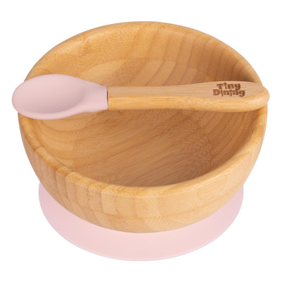 Tiny Dining - Bamboo Suction Bowl & Spoon Set