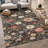 Machine Washable Indoor/Outdoor Chantille ACN2942 Floral Rug-1784433969