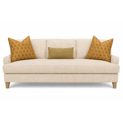 Arden Upholstered London Sofa with Bench Seat, 2 Trillium Blend Toss Pillows, 1 Kidney Pillow