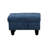 Blue Sackcloth Fabric L style Right Hand Facing Living Room Sofa Set, with ottoman-89984163-87463990