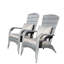 Chaise de patio avec coussins (coussin gris)