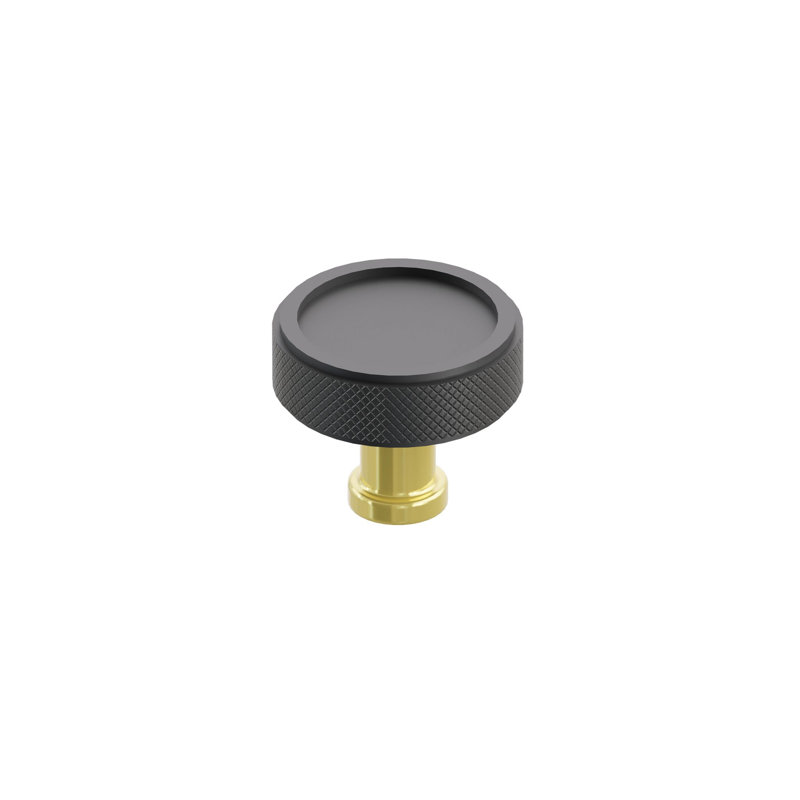Barre de meuble-lavabo Emtek Select, Laiton non laqué / noir mat, 1 3/8"