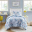 Ensemble de housse de couette à rayures florales