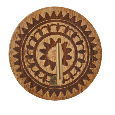 Solid Wood Wall Organizer with Key Hooks