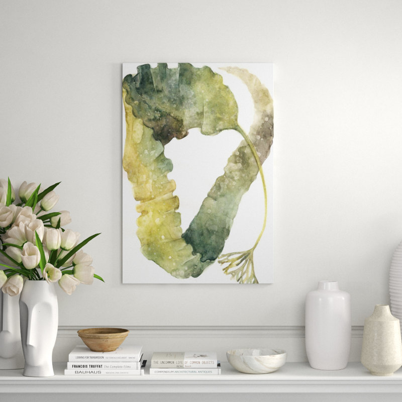 Watercolor Sea Kelp III Print by Emma Brooks, 35" H x 24" W x 1.5" D, Outdoor