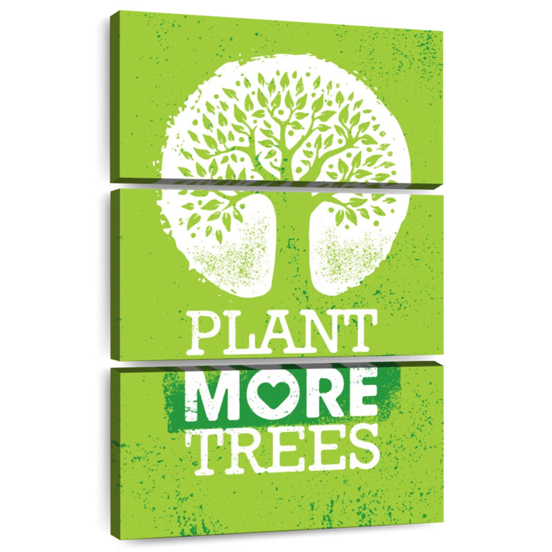 Slogan écologique Tergel Plant Trees, H 57 po x l 36 po
