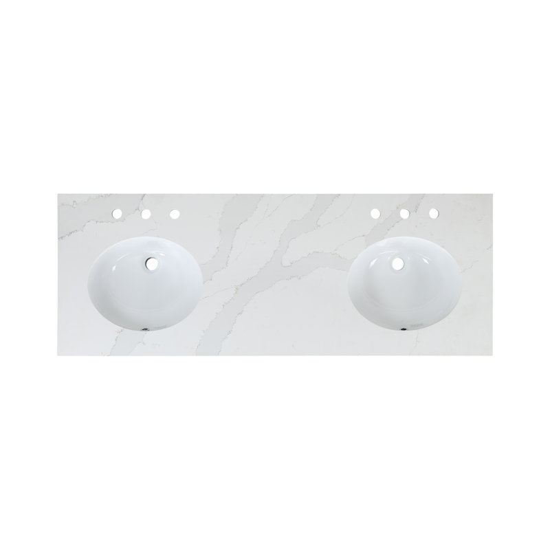 Alsup 60" Double Bathroom Vanity Set, White