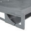 Lit double gris, bureau compact avec charnières hydrauliques, support de 600 lb, rangement pour matelas,