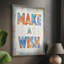 «Make A Wish», reproduction encadrée - bois massif-1062889404