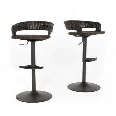 Ehrenfried Outdoor Swivel Bar Stool