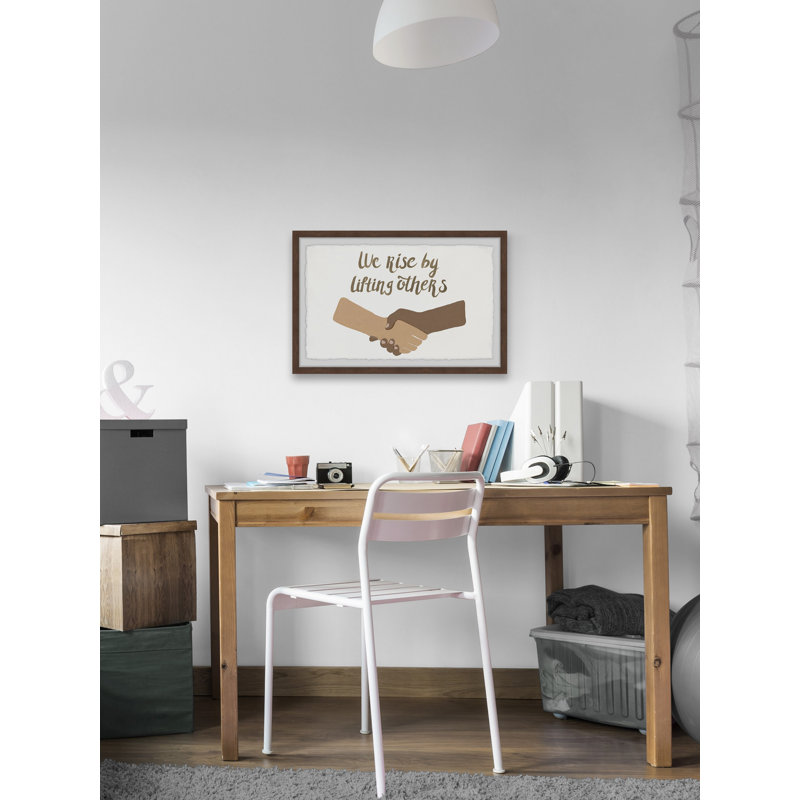 'We Rise By Lifting Others' Framed Print, 20" H x 30" W x 1.5" D