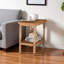 Table d'appoint en rotin tressé brun de style bohème Trillium, H 24,79 po x l 25,73 po x P 16,08 po