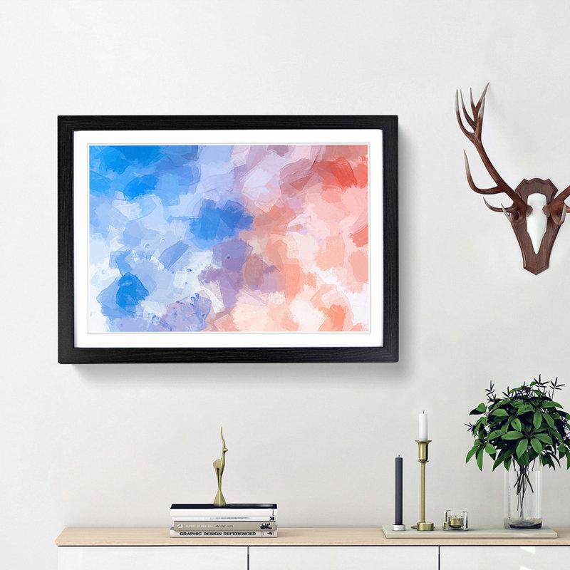 Taking Chances in Abstract - Wall Art, 36cm H x 48cm W x 2cm D, Black Single Picture Frame Wood