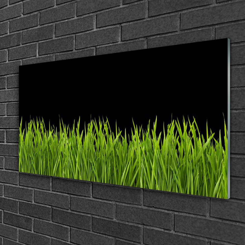 Glasbild Grass Nature