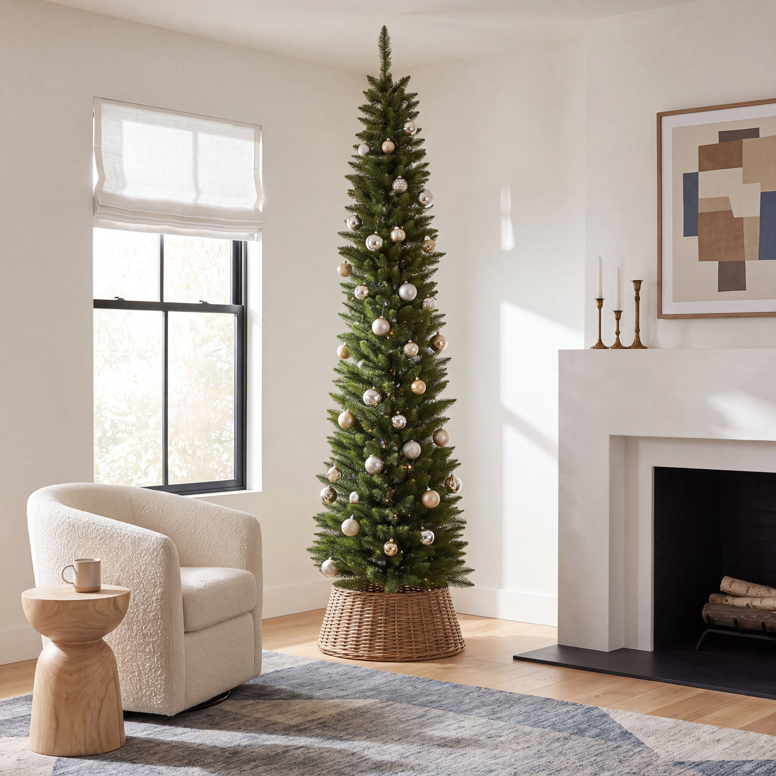 Durham 9.5' Pre-Lit Pine Christmas Tree, 6.5' H, Unlit