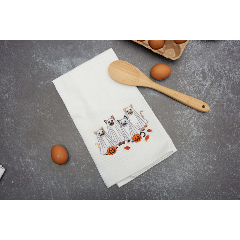 Torchon de cuisine fantaisie 100% coton à tissage gaufré