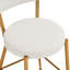 De 4 tabourets de bar de salle à manger avec tissu beige - base en métal, élégant pour un usage domestique 4 tissus de cuisine, confortables et diverses pièces