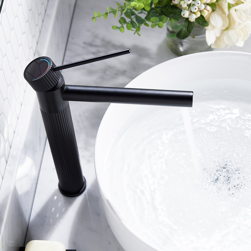 Single-handle Bathroom Faucet with Drain Assembly, Matte Black
