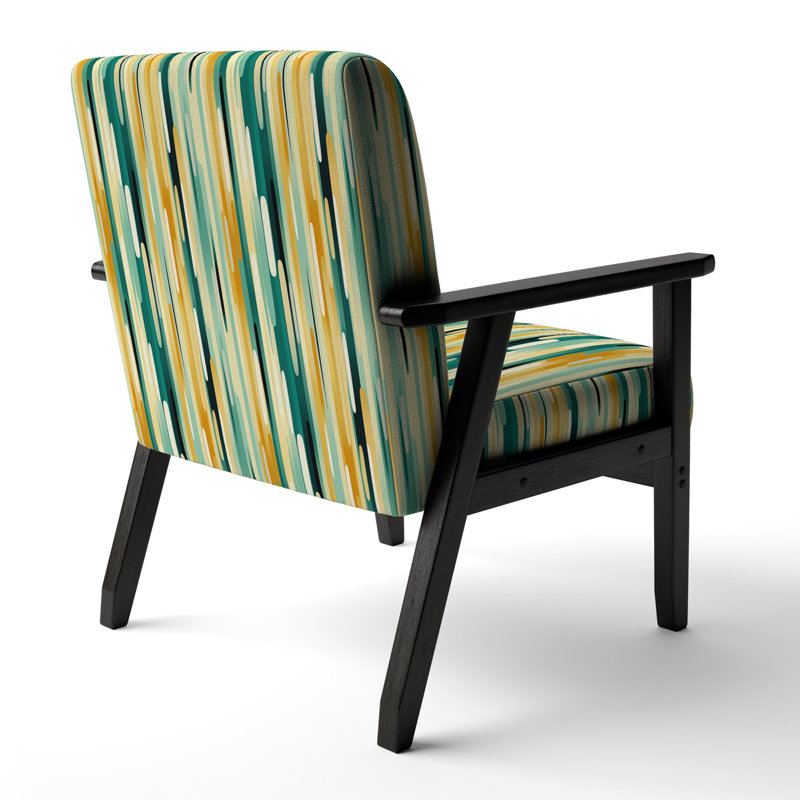 Fauteuil d'appoint rembourré à rayures Serene Green