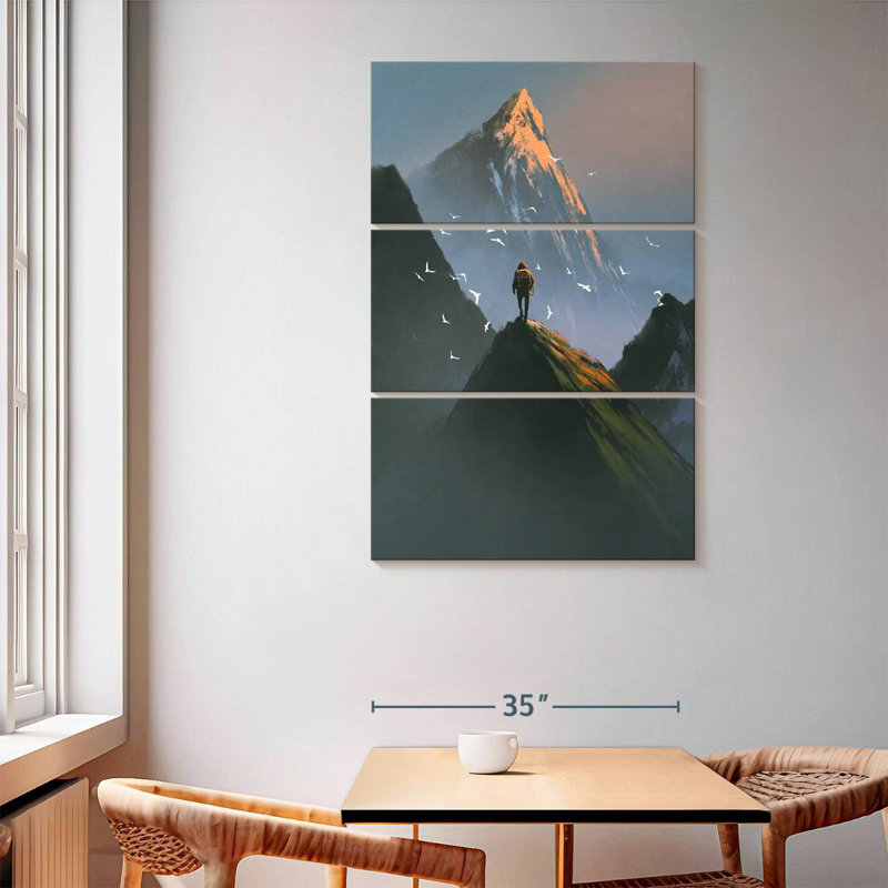 Man On Mountain, 65" H x 42" W