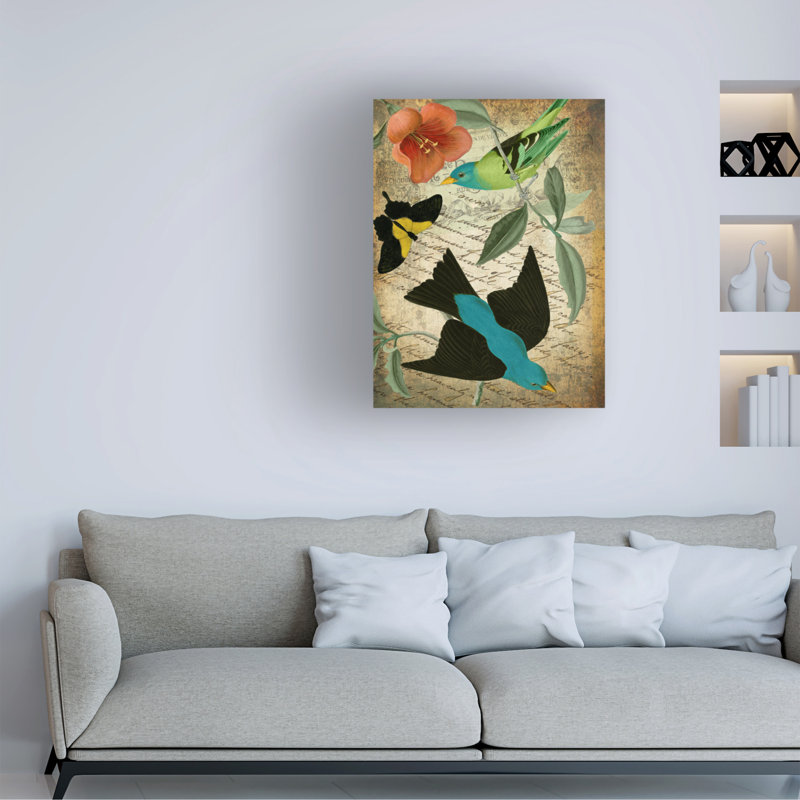 Art sur toile «Bachelor Sasha Petals And Wings I», H 19 po x l 14 po