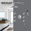 Ensemble de douche Bravat Bathroom 8 po avec 1 jet de massage et mitigeur Bravat au plafond-134623879-134623883-134623885