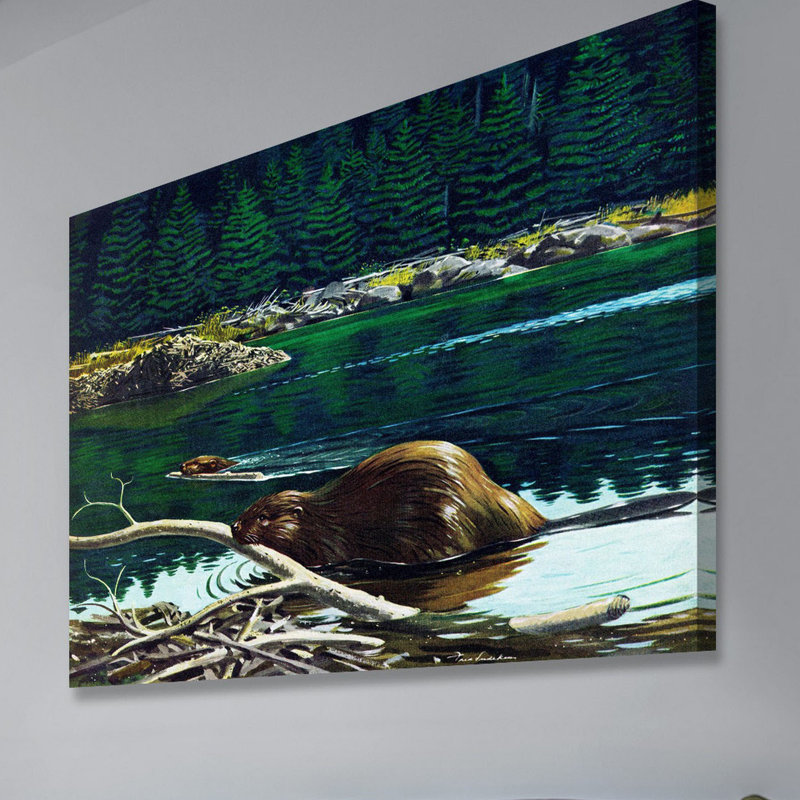 « plaine beaver », reproduction d’art sur toile tendue, H 30 po x l 36 po x P 1,5 po