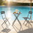 Patio Bistro Chair & Table Set Ideal For Deck Afternoon Sips & Backyard Leisure Chats-157921107