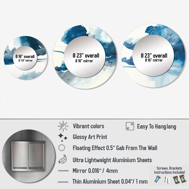 Lorrika Metal Round Mirror