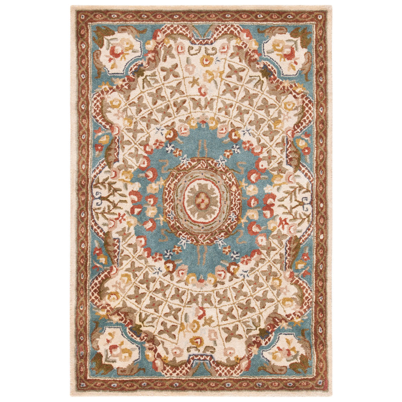 Amina Hand Tufted Wool Oriental Rug, Rectangle 5' x 8'