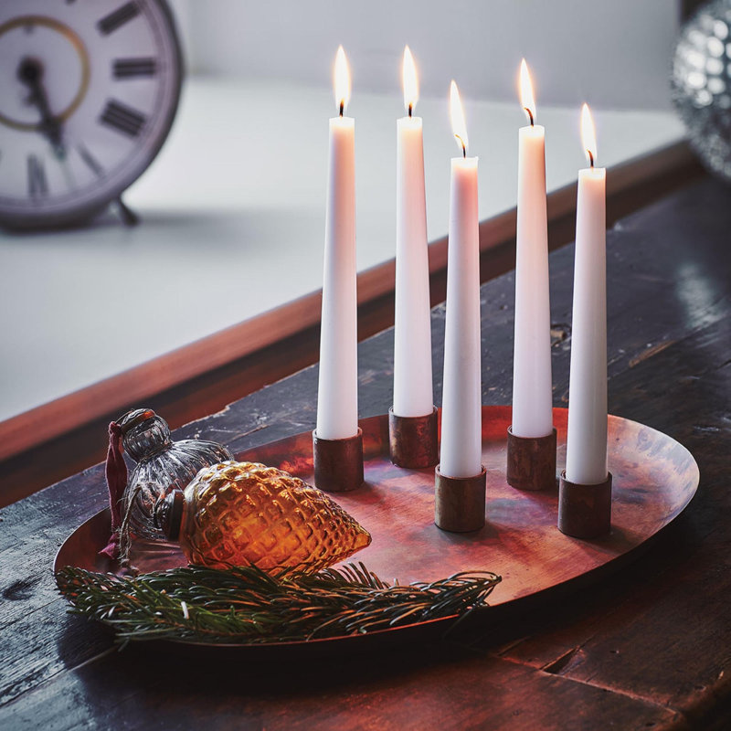 Metal Tabletop / Centrepiece Candlestick, Copper
