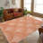 Abstract Rainbow Washable Rugs 6x9 Non Slip Soft Stain Resistant Living Room Rugs Ultra-Thin Bedroom Carpet Contemporary Lines Accent Carpet for Dining Room Office Orange-1311308887-1311308908