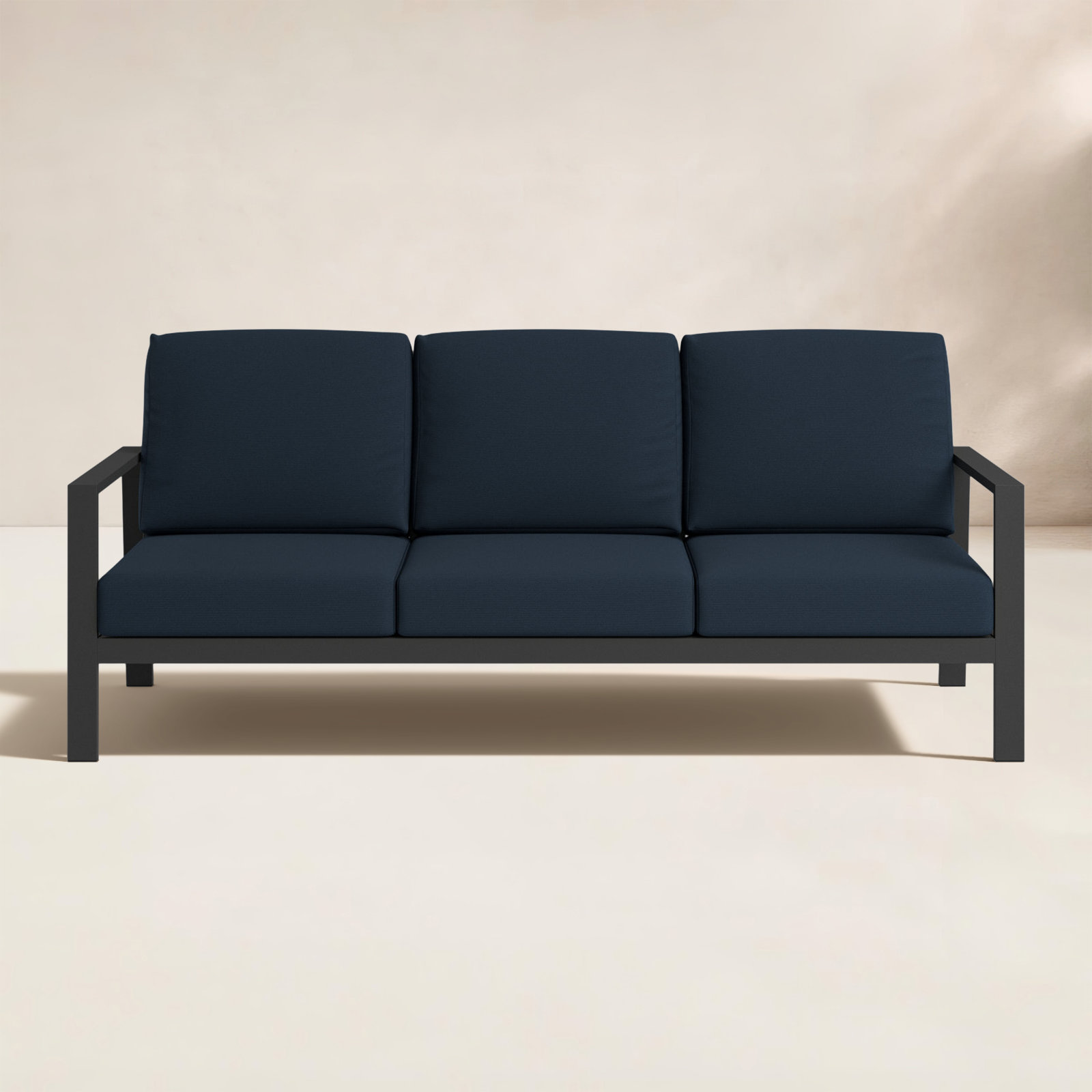 Townsend 80'' Wide Outdoor Patio Sofa with Sunbrella Cushions, Canvas Navy Sunbrella® Canvas, No, None