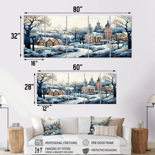 Red Barrel Studio Winter Russian City Landscape III - Winter Landscape ...
