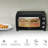 1400W Black Toaster Oven with Convection Technology, 5 Modes Air Fryer Bake Toast Cook and Broil